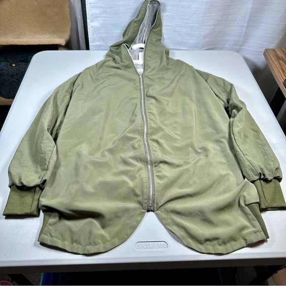 Caihongyu VINTAGE Men’s XL Moss Green Bomber Jacket Full Zip Lightweight - Picture 2 of 10